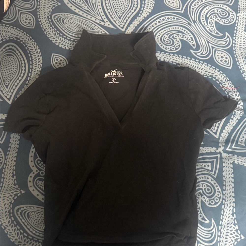 Hollister Women's Black Short Sleeve Top